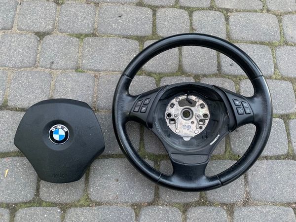 E90 E92 BMW M3 M Sport Black Leather Steering Wheel