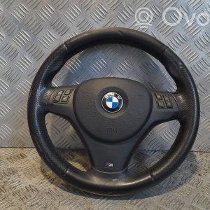 E90 E92 BMW M3 M Sport Black Leather Steering Wheel