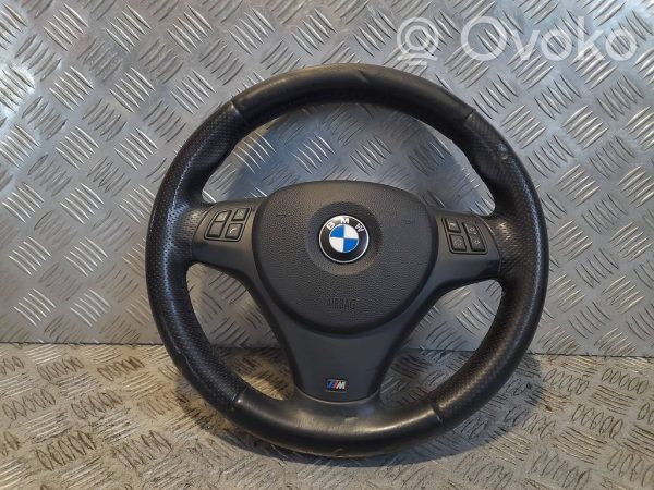 E90 E92 BMW M3 M Sport Black Leather Steering Wheel