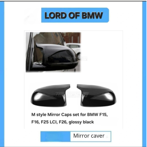 M style Mirror Caps set for BMW F15, F16, F25 LCI, F26, glossy black