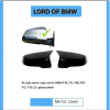 M style mirror caps set for BMW F10, F11, F06, F07, F12, F13 LCI, glossy black