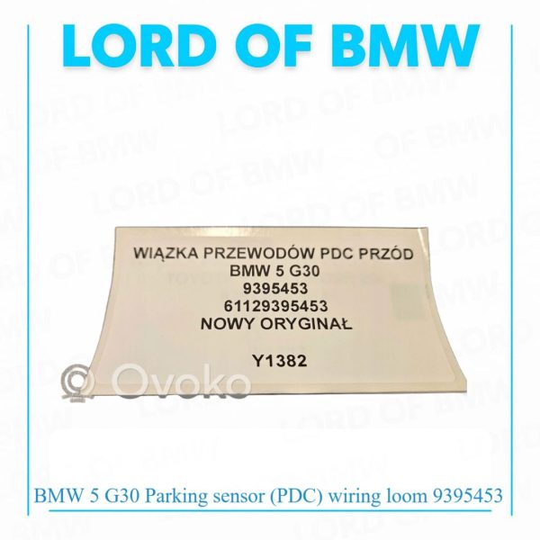 BMW 5 G30 G31 Parking sensor (PDC) wiring loom 61129395453 9395453