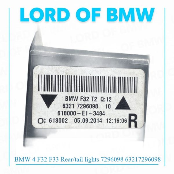 BMW 4 F32 F33 Rear/tail lights 7296098 63217296098