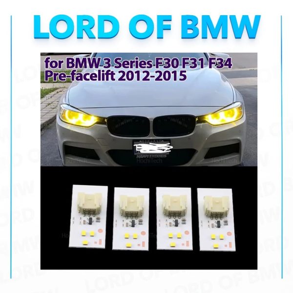 F30 F31 F34 Xenon Far 2013-2015  Yellow DRL Angel Eye