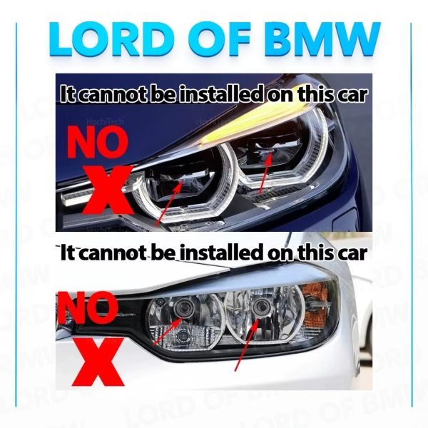 F30 F31 F34 Xenon Far 2013-2015  Yellow DRL Angel Eye