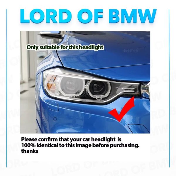 F30 F31 F34 Xenon Far 2013-2015  Yellow DRL Angel Eye