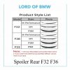 Spoiler Rear F32 F36