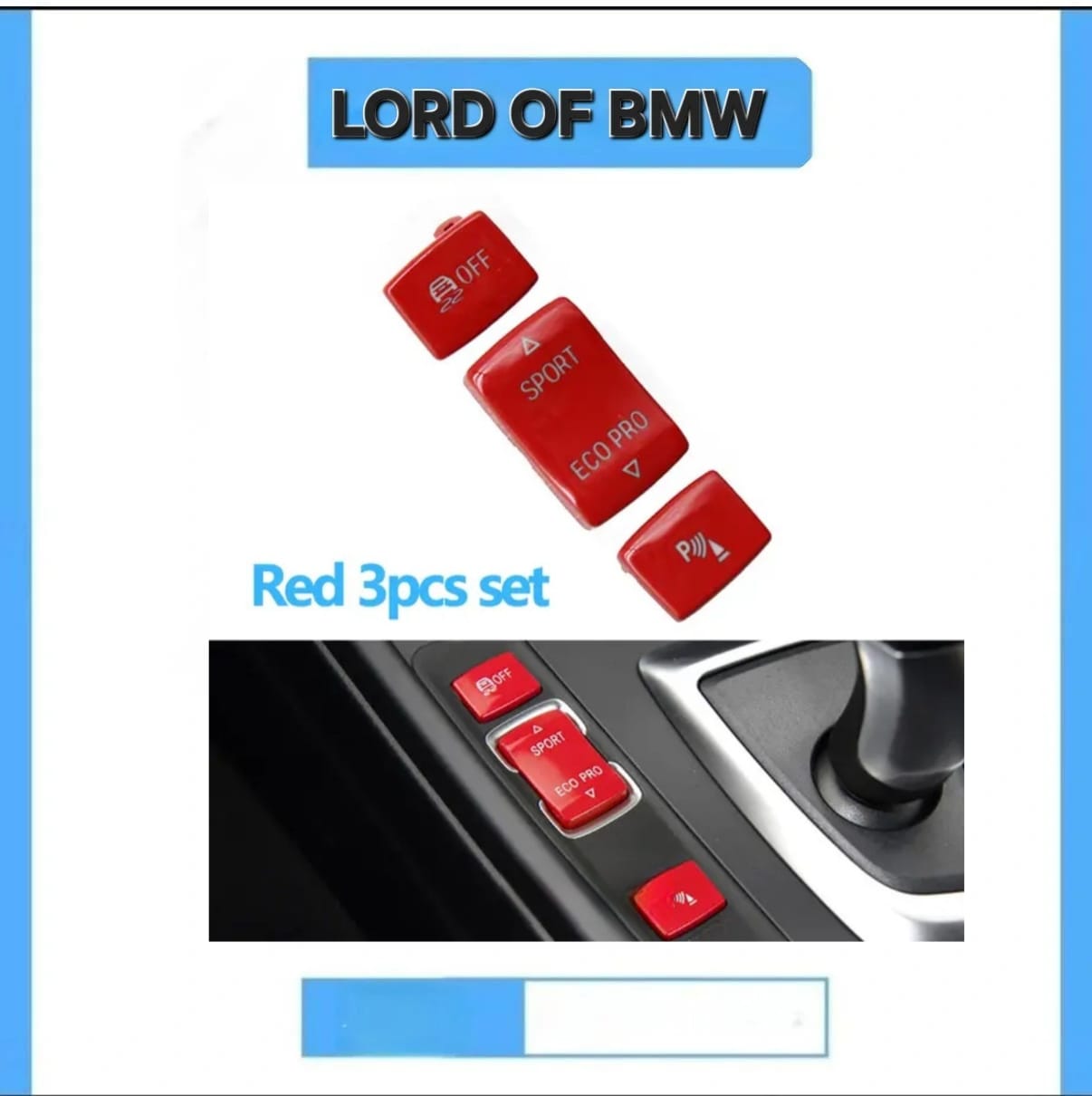 ESP RADR SPORT BUTTON RED—- F20 F30 F32 F34 F36