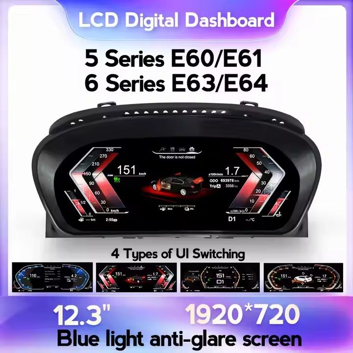 BMW E60 E61 E63 E64 2003-2009 digital cluster