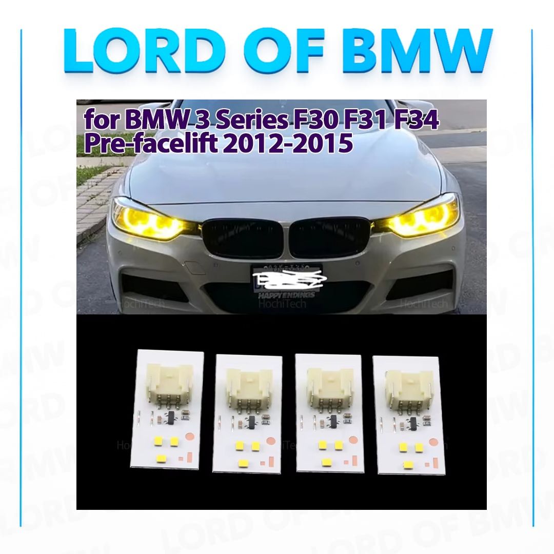 F30 F31 F34 Xenon Far 2013-2015 Yellow DRL Angel Eye