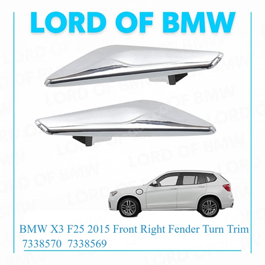 BMW X3 F25 2015 Front Right Fender Turn Trim 7338570 7338569